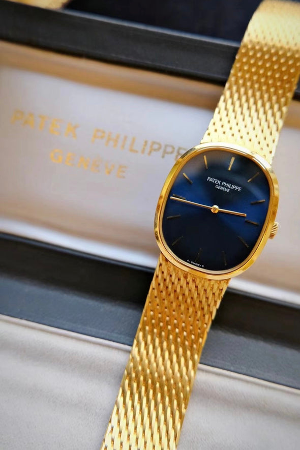 Patek Philippe Blue Dial Golden Ellipse