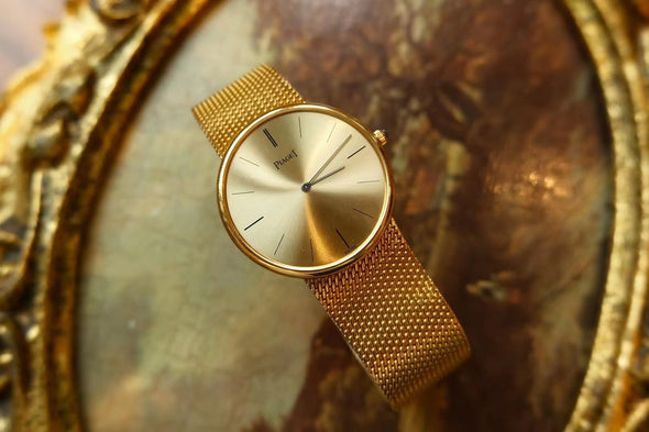 Piaget Classic 18k Gold Sunburst Dial Watch