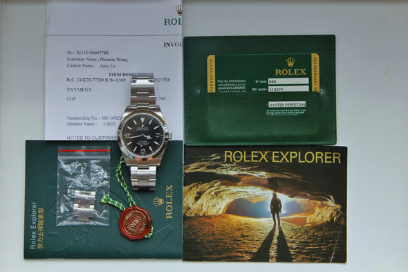 Rolex Explorer Reference 214270 2012 Full-Set