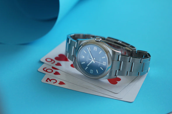 Rolex Oyster Perpetual Rare Blue Dial 36mm watch with Full-Set
