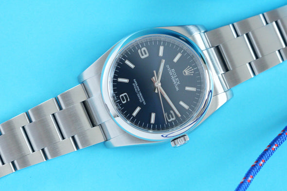Rolex Oyster Perpetual Rare Blue Dial 36mm watch with Full-Set