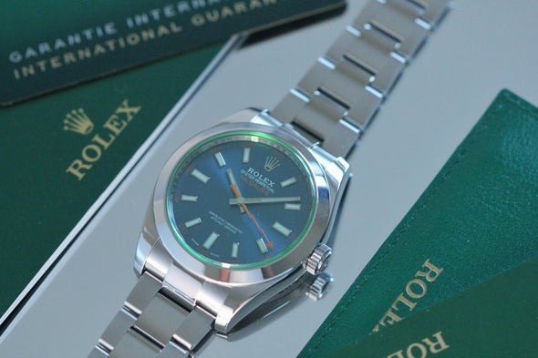 Rolex Oyster Perpetual Rare Blue Dial 36mm watch with Full-Set