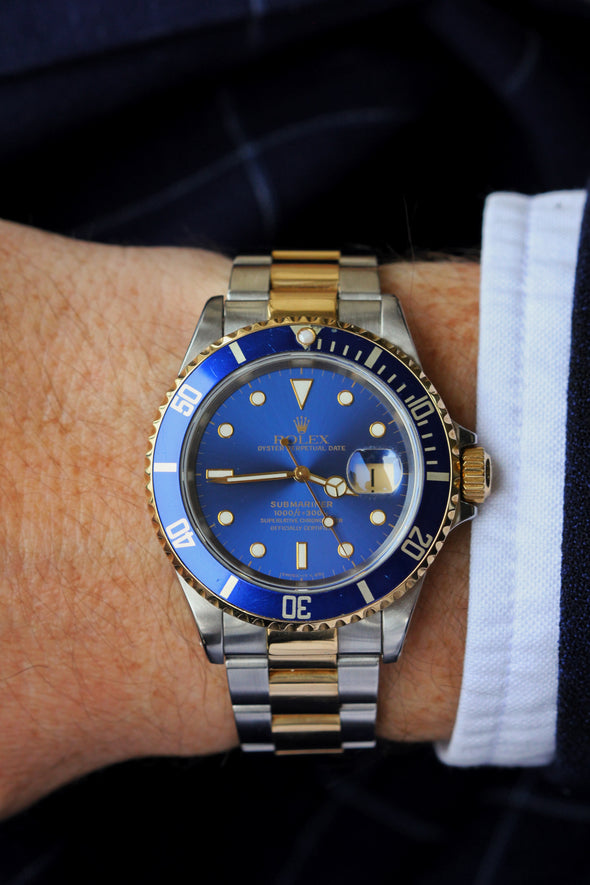 Rolex Submariner Date 16613 Watch Bluesy