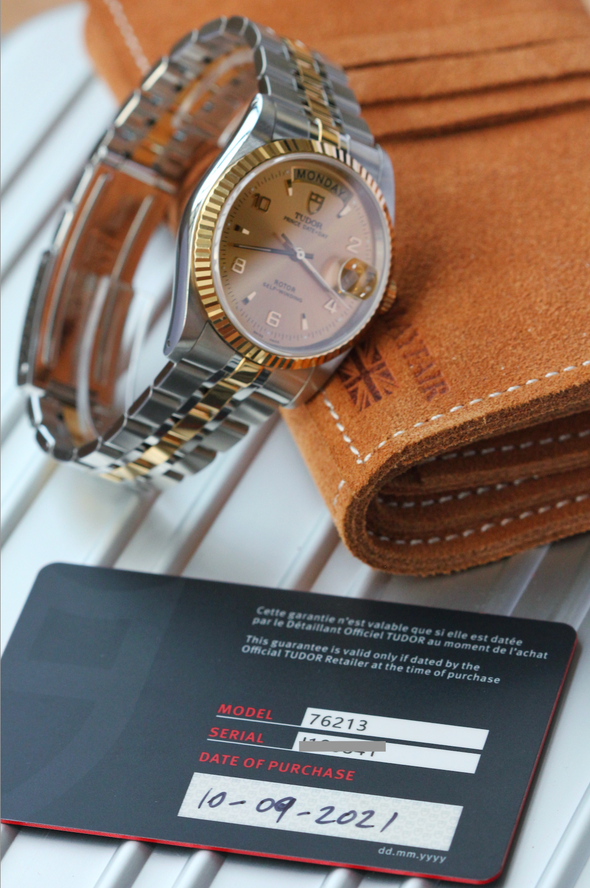 Tudor Prince Date-Day 76213 Automatic Arabic Dial watch full-set