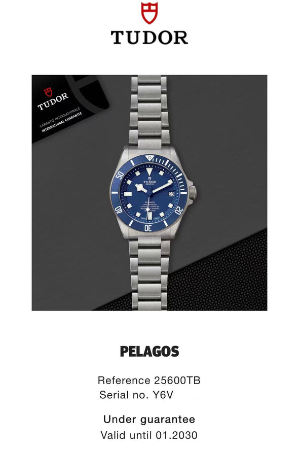 Tudor Pelagos Blue Dial 25600TB