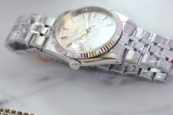 Tudor Prince Date-Day 74034 rare Linen dial Watch