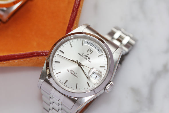 Tudor Prince Date-Day 76200 Silver Sunburst dial Watch