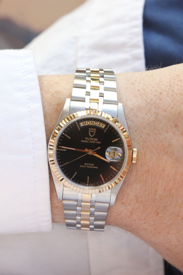 Tudor Prince Date-Day 76213 Automatic Black Dial Full-Set Watch made in 2018