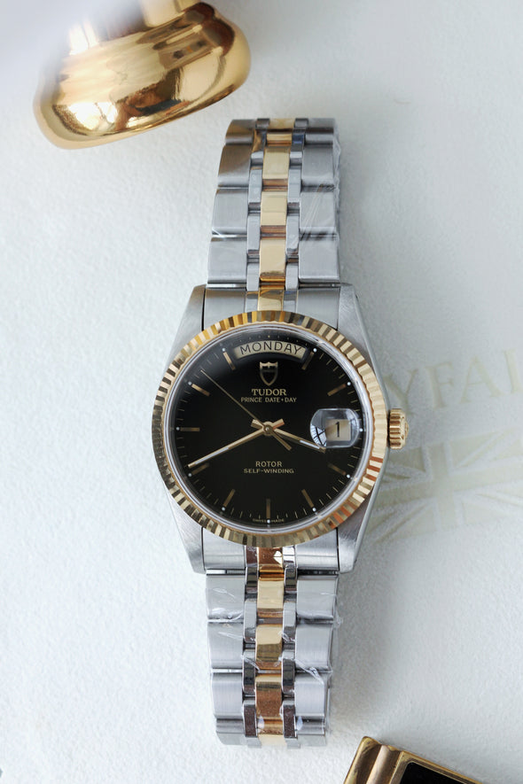 Tudor Prince Date-Day 76213 Automatic Black Dial Watch