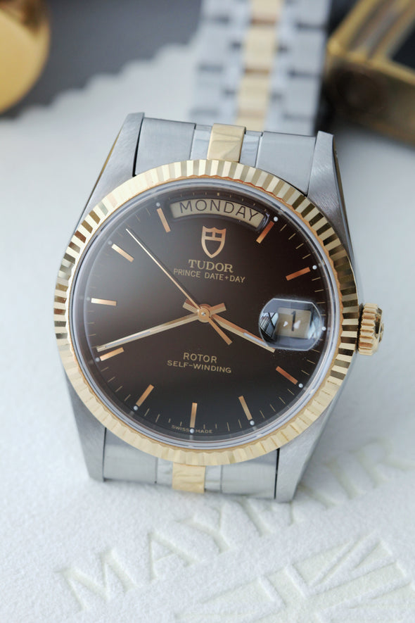 Tudor Prince Date-Day 76213 Automatic Black Dial Watch