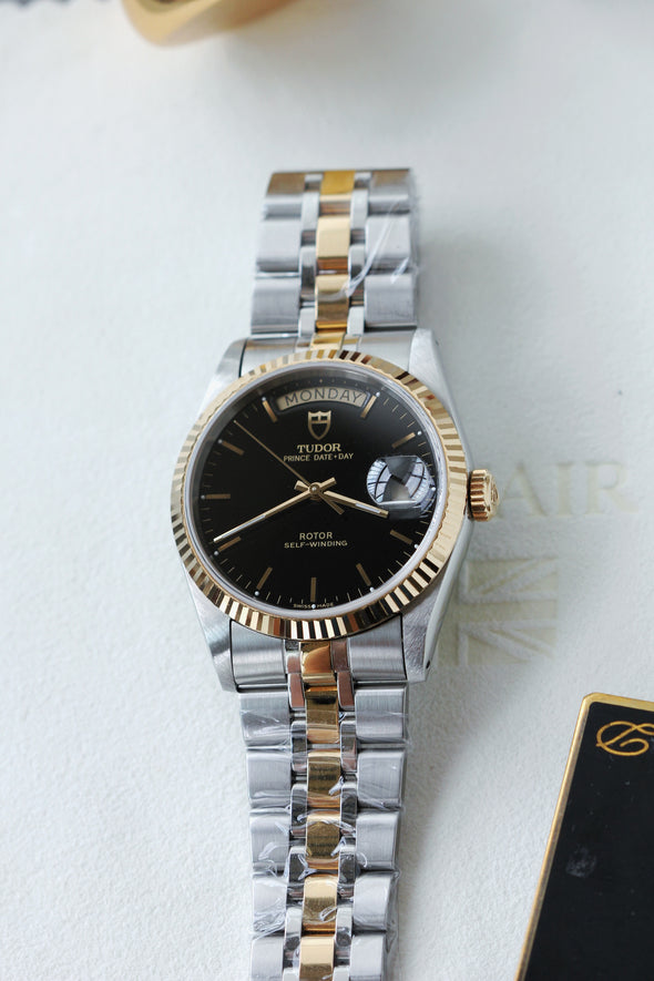 Tudor Prince Date-Day 76213 Automatic Black Dial Watch