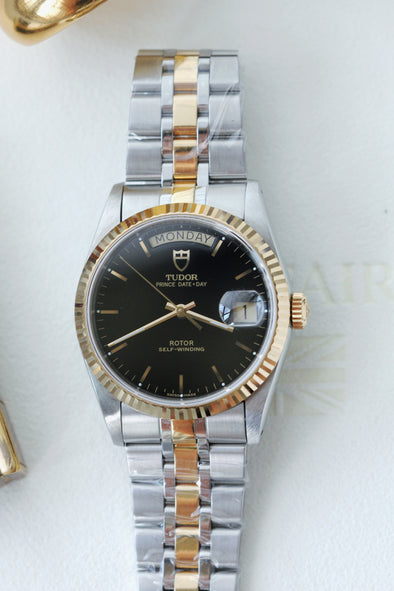 Tudor Prince Date-Day 76213 Automatic Black Dial Watch