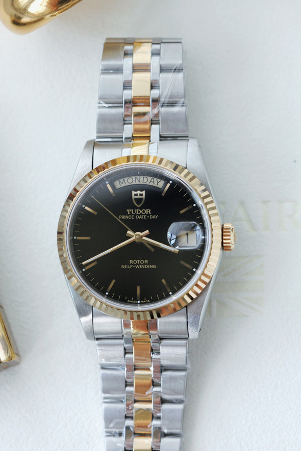 Tudor Prince Date-Day 76213 Automatic Black Dial Watch