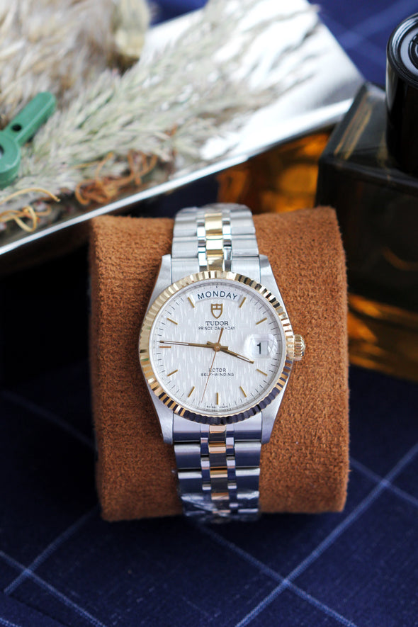 Tudor Prince Date-Day 76213 White Linen Dial watch