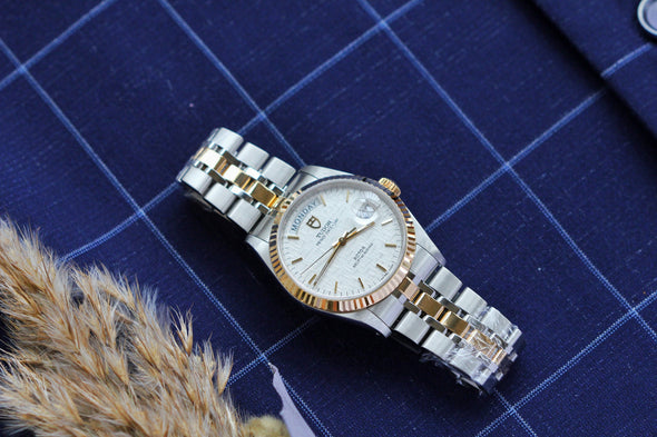 Tudor Prince Date-Day 76213 White Linen Dial watch