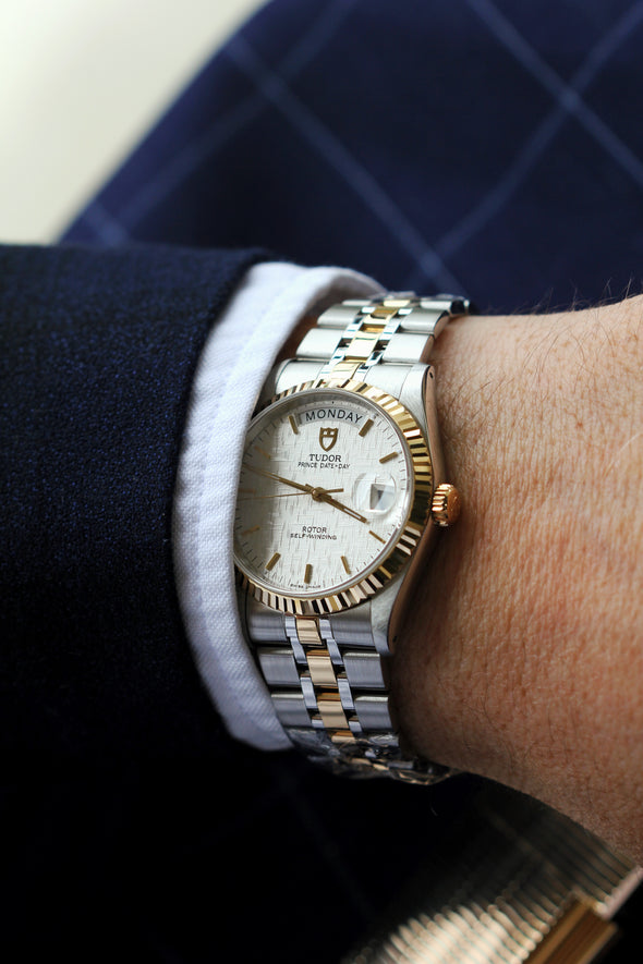 Tudor Prince Date-Day 76213 White Linen Dial watch
