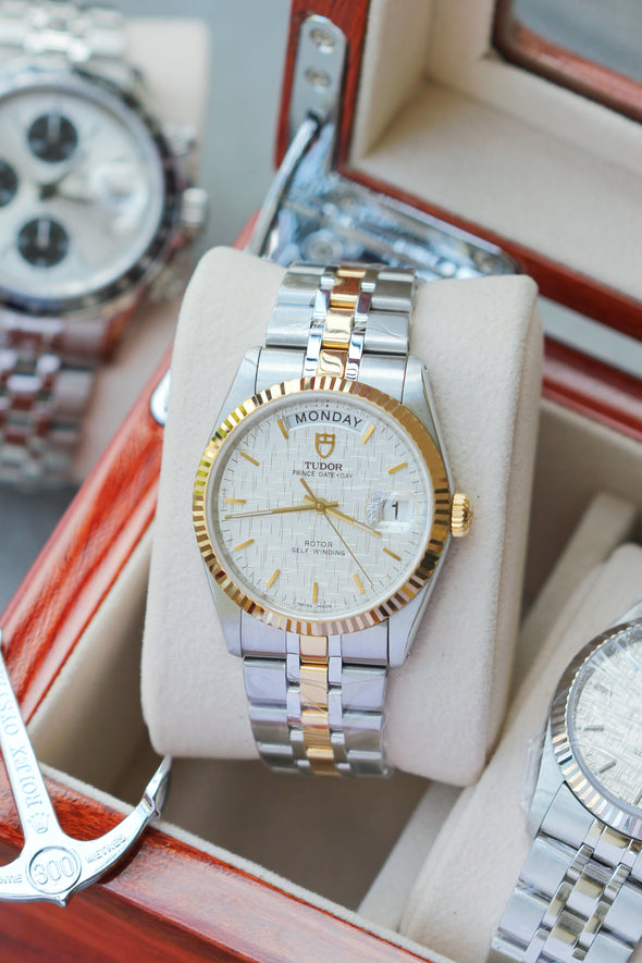 Tudor Prince Date-Day 76213 White Linen Dial watch