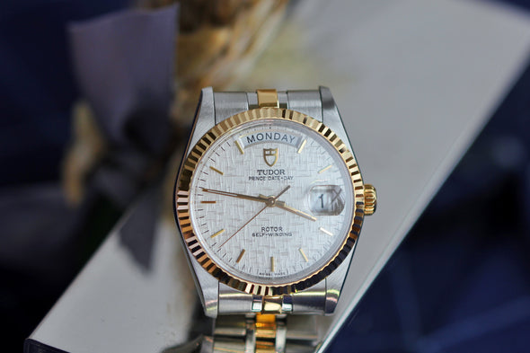 Tudor Prince Date-Day 76213 White Linen Dial watch