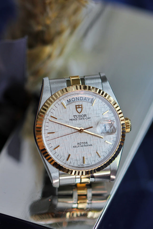Tudor Prince Date-Day 76213 White Linen Dial watch