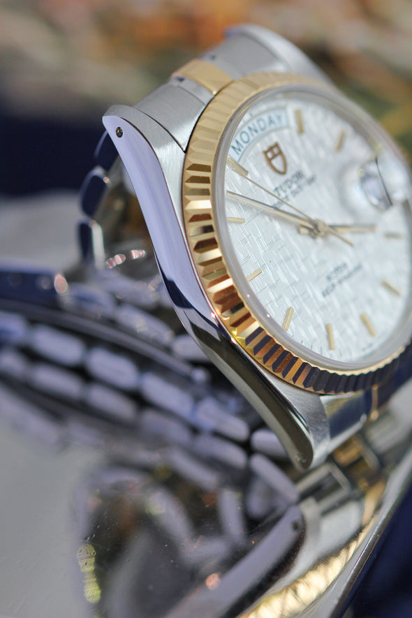 Tudor Prince Date-Day 76213 White Linen Dial watch