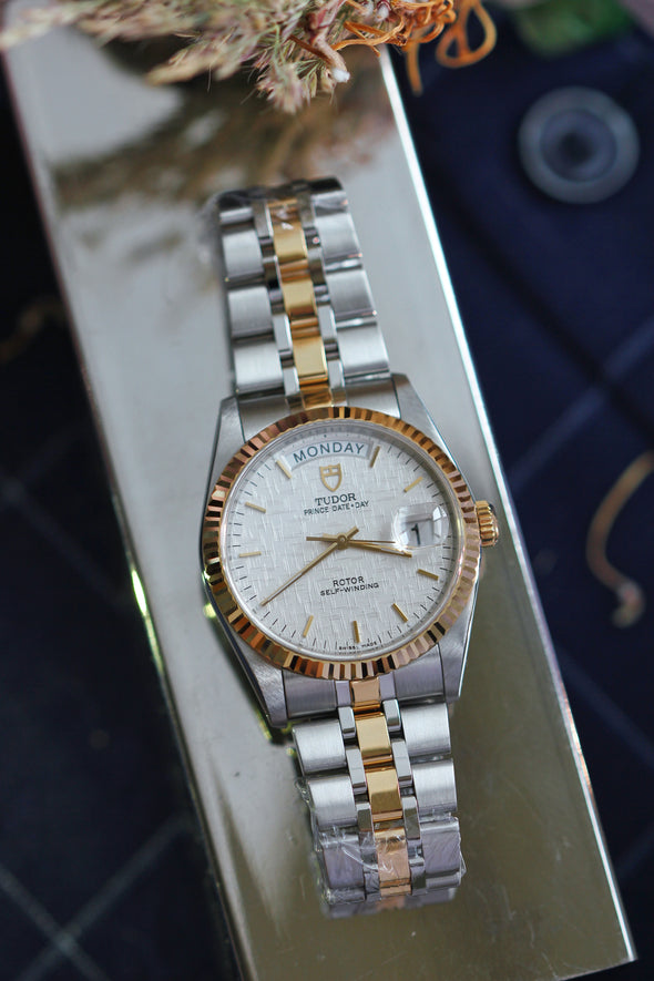 Tudor Prince Date-Day 76213 White Linen Dial watch