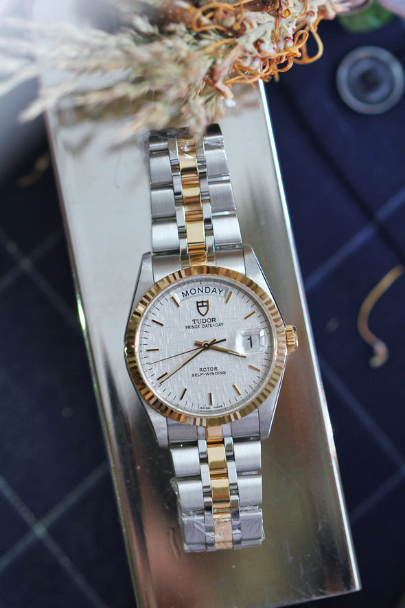 Tudor Prince Date-Day 76213 White Linen Dial watch
