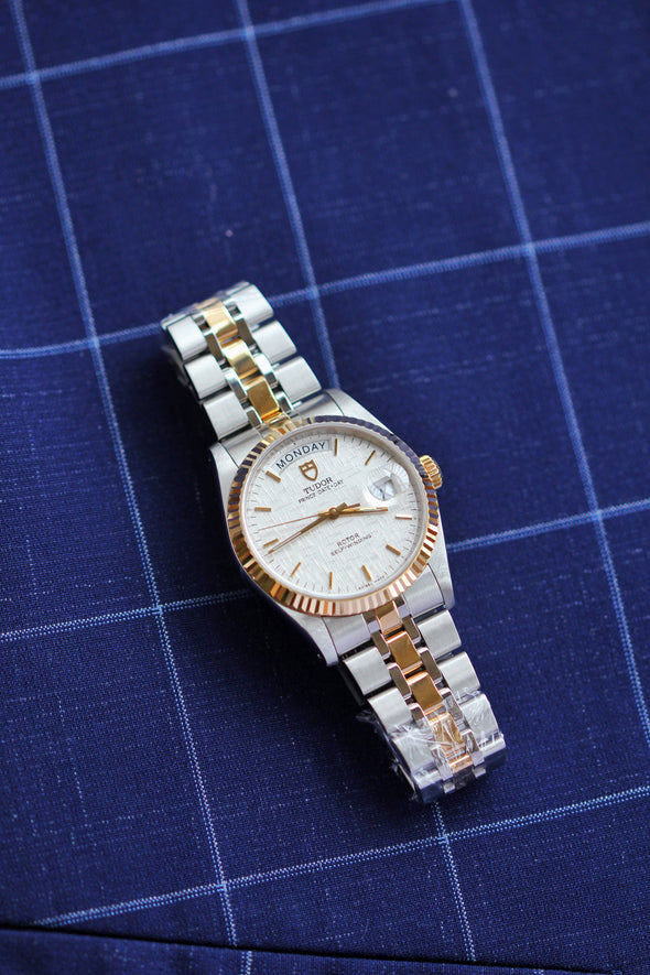 Tudor Prince Date-Day 76213 White Linen Dial watch