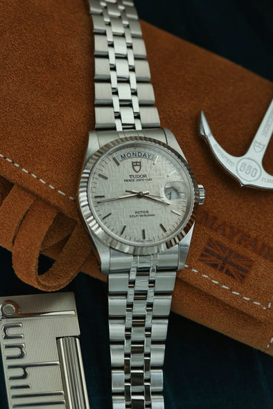 Tudor Prince Date-Day 76214 Linen dial watch