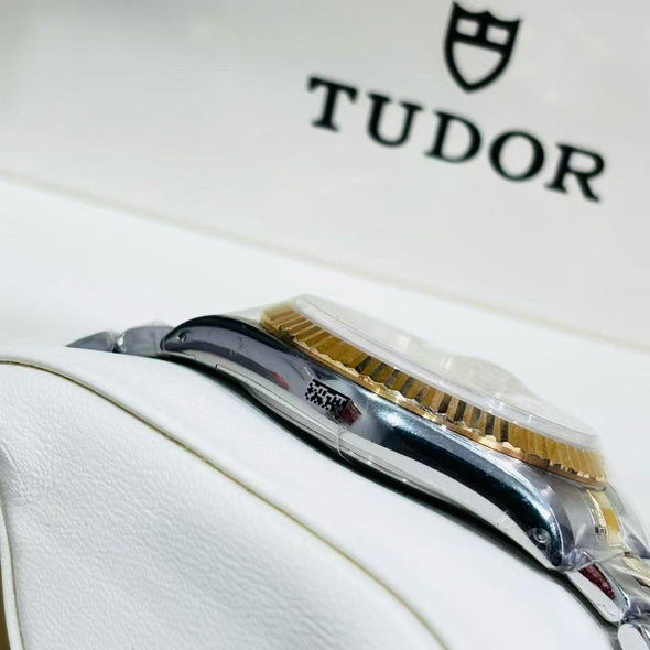 Tudor Prince Date 76213 Gold Linen Dial Watch Full-Set