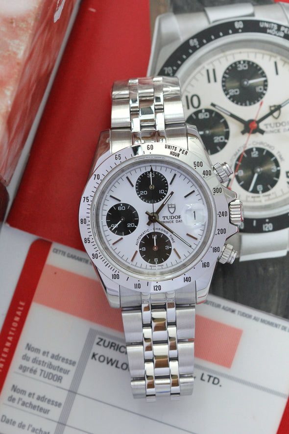 Tudor Prince Date Chronograph 79280 White Dial Watch 2007 Full-Set