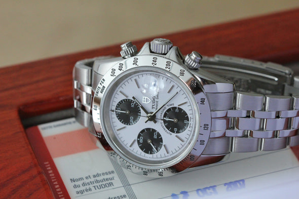 Tudor Prince Date Chronograph 79280 White Dial Watch 2007 Full-Set