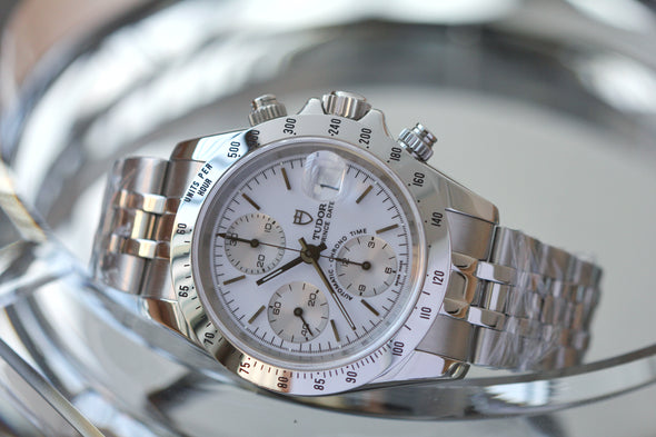 Tudor Prince Date Chronograph 79280 White Dial Watch 2009 Full-Set