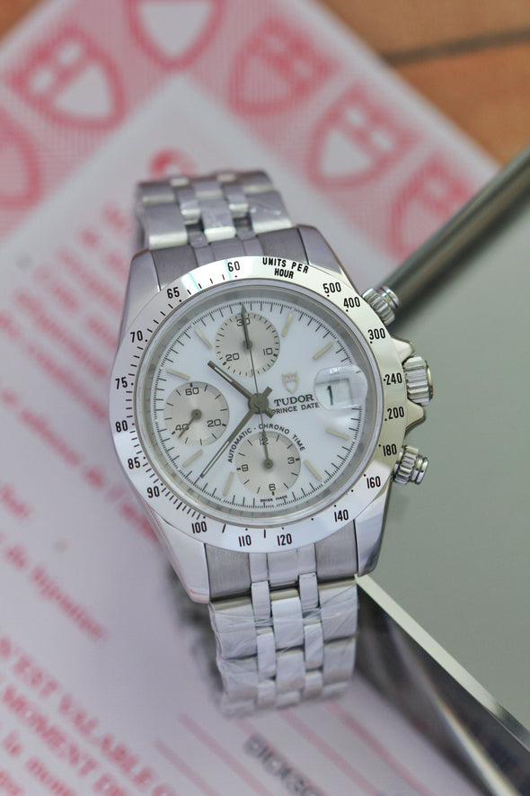 Tudor Prince Date Chronograph 79280 White Dial Watch 2009 Full-Set