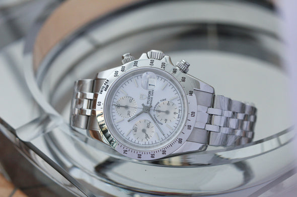 Tudor Prince Date Chronograph 79280 White Dial Watch 2009 Full-Set