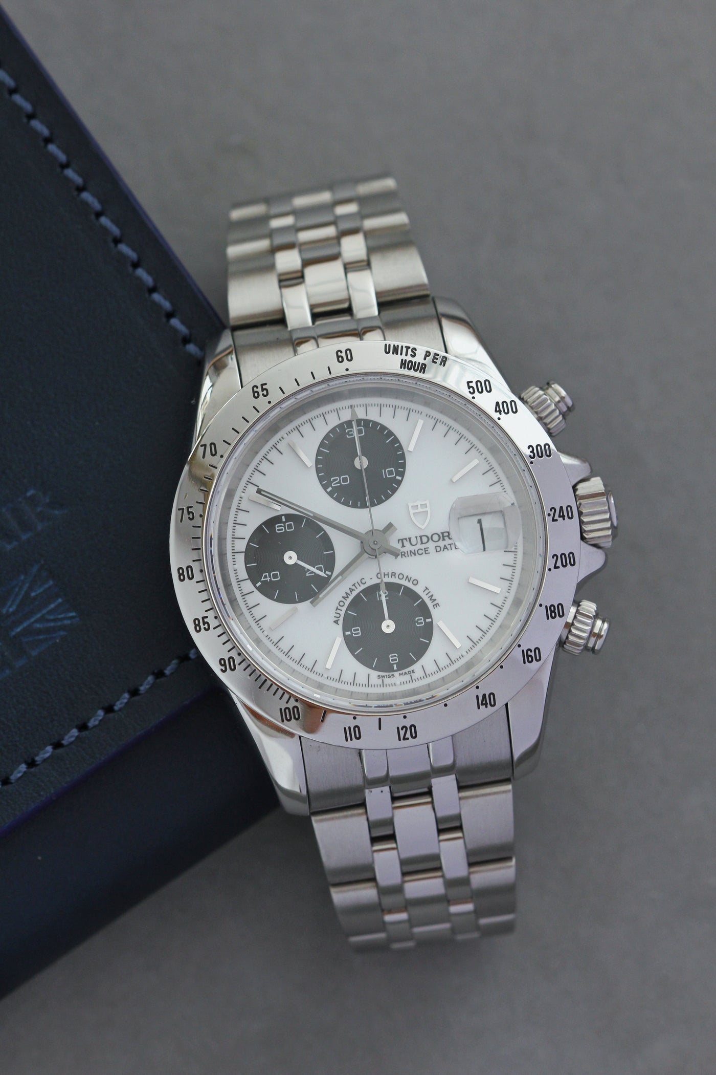 Tudor Prince Date Chronograph 79280 White Dial Watch mayfairwatch