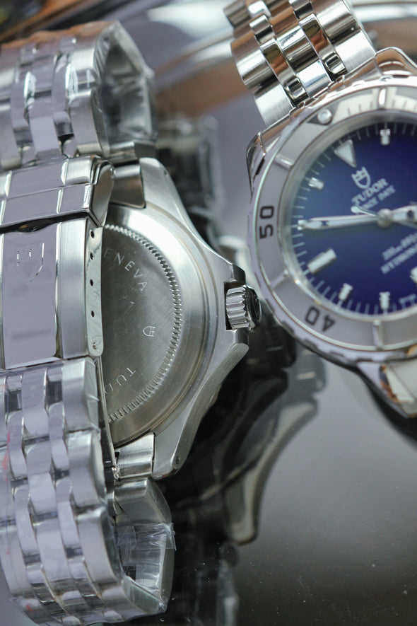 Tudor Prince Date Hydronaut 36mm rare black dial watch