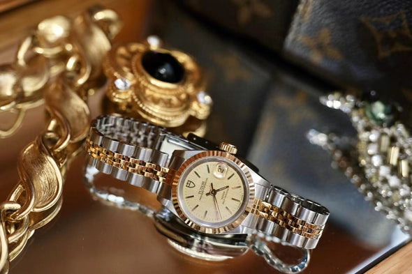 Tudor Princess Gold Linen Dial Ref: 92413 Lady watch