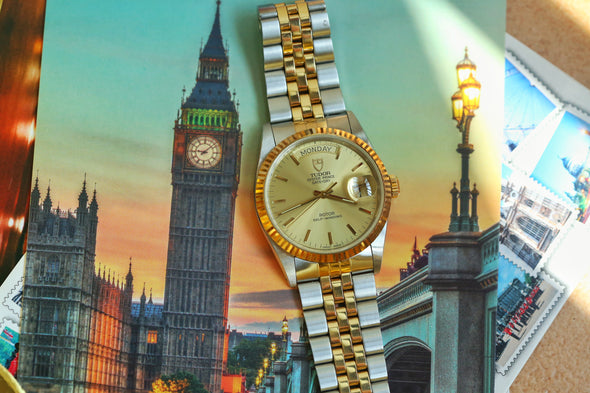 Tudor Oyster Prince Date-Day Champagne Dial Watch