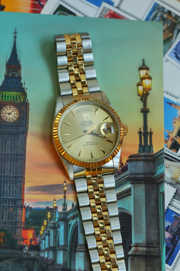 Tudor Oyster Prince Date-Day Champagne Dial Watch
