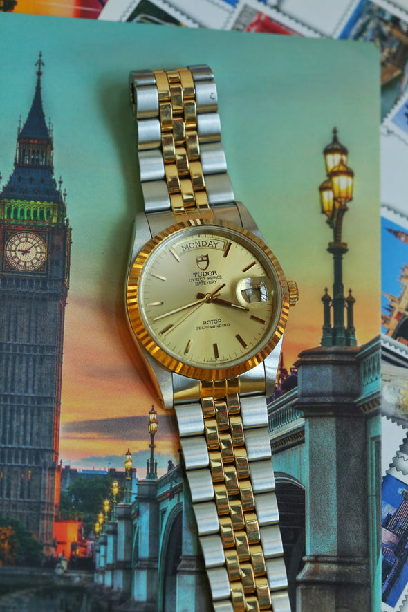 Tudor Oyster Prince Date-Day Champagne Dial Watch