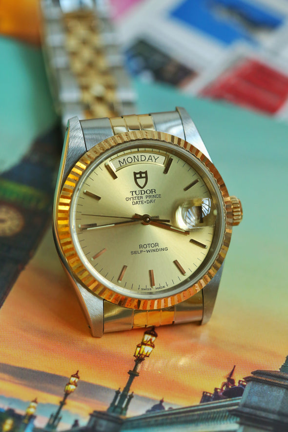 Tudor Oyster Prince Date-Day Champagne Dial Watch
