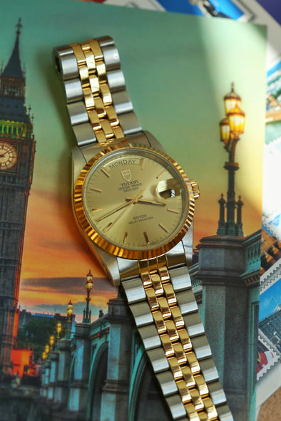 Tudor Oyster Prince Date-Day Champagne Dial Watch