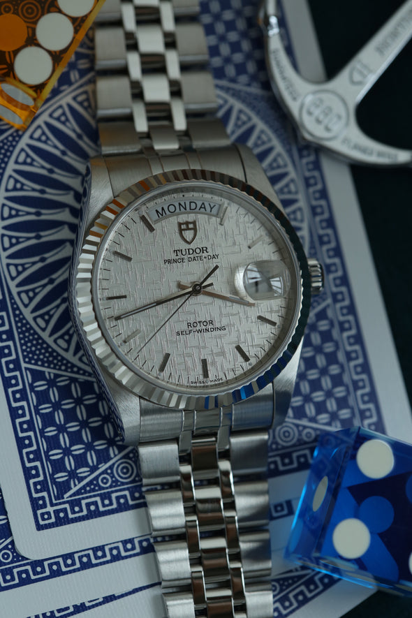 Tudor Prince Date-Day 76214 Linen dial watch