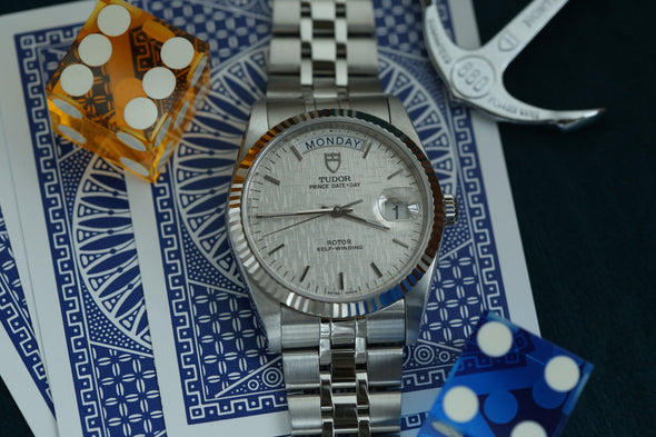 Tudor Prince Date-Day 76214 Linen dial watch