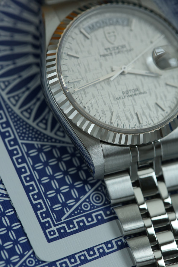 Tudor Prince Date-Day 76214 Linen dial watch