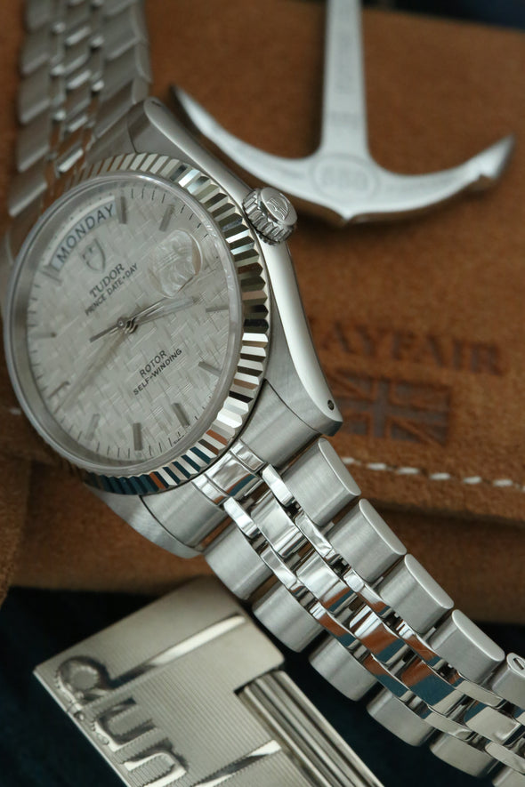Tudor Prince Date-Day 76214 Linen dial watch