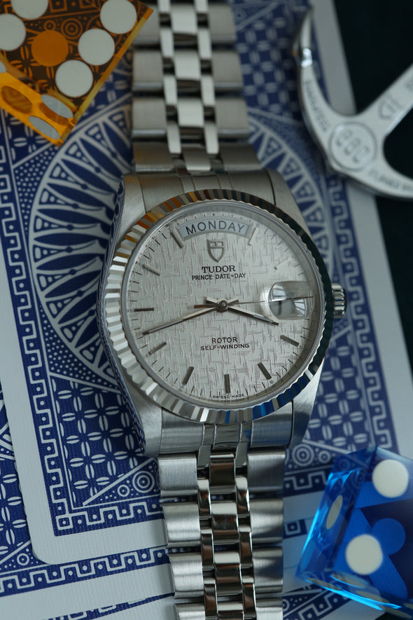 Tudor Prince Date-Day 76214 Linen dial watch