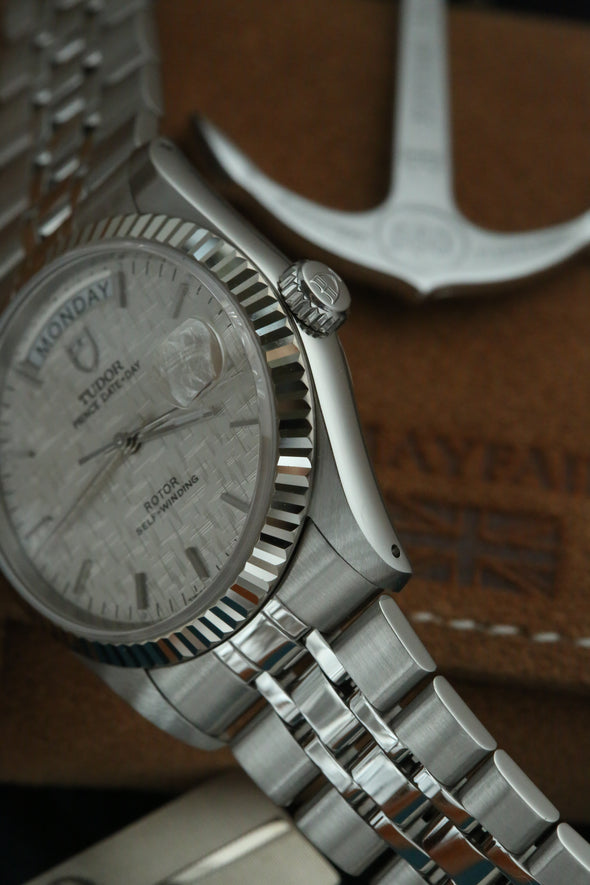 Tudor Prince Date-Day 76214 Linen dial watch