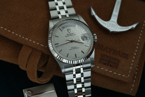 Tudor Prince Date-Day 76214 Linen dial watch