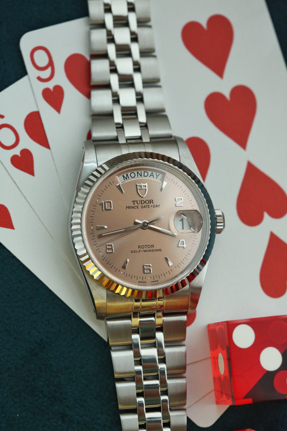 Tudor Prince Date-Day 76214 Salmon Dial Watch